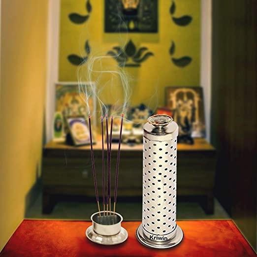 Metal Agarbatti Stand With Dhoop Holder