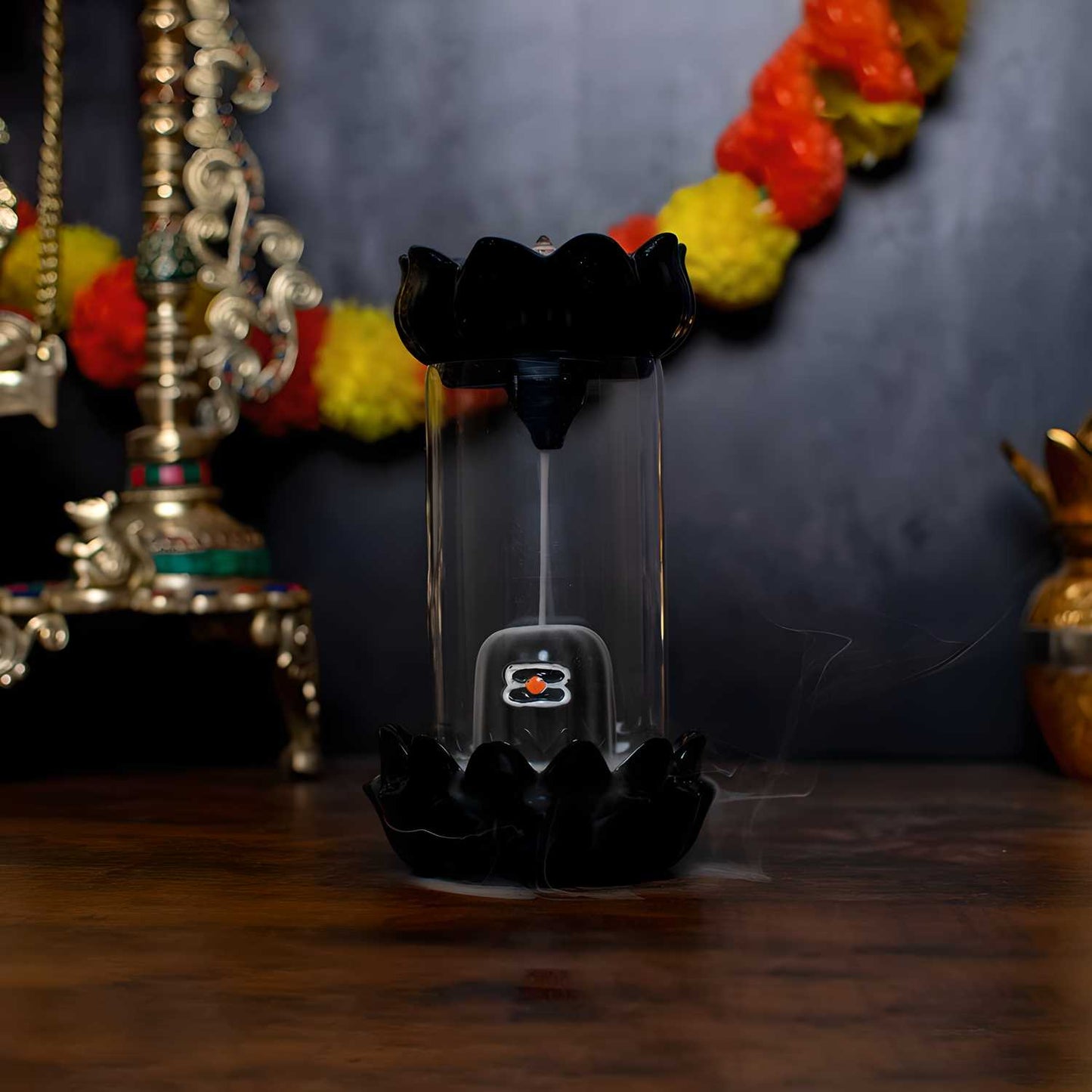 Sacred Shiva Linga Cylinder Glass – Symbol of Divine Blessings