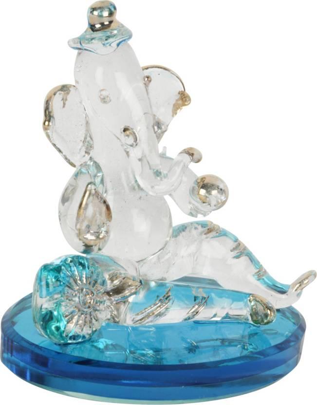 Divine Multicolor Crystal Ganpati Statue – 18 cm Decorative Piece