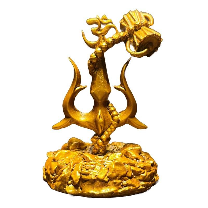 Sacred Trishul with Damru Standing Decorative Showpiece