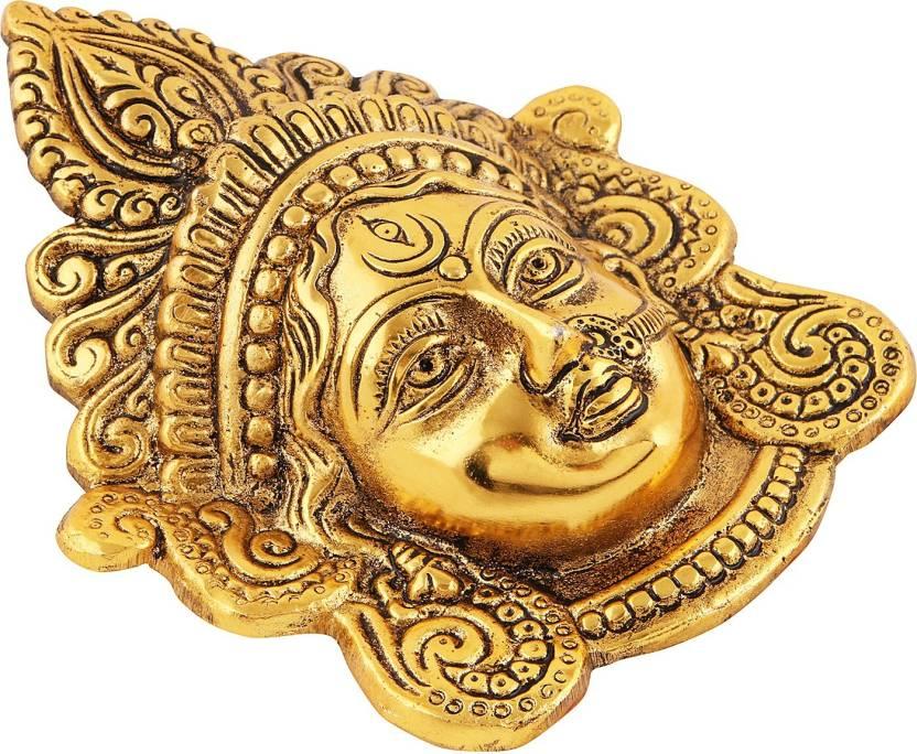 Durga Face Wall Hanging – Gold Plated Metal Idol Showpiece