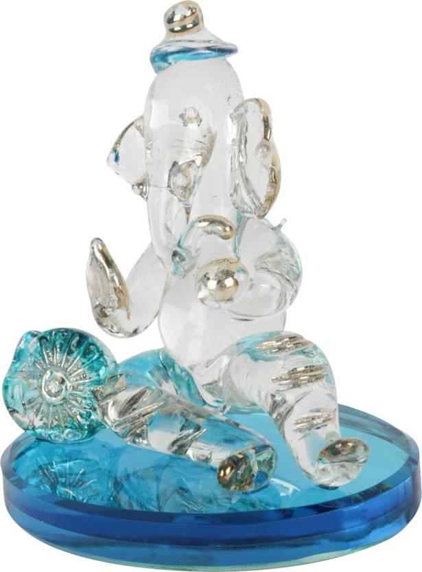 Divine Multicolor Crystal Ganpati Statue – 18 cm Decorative Piece