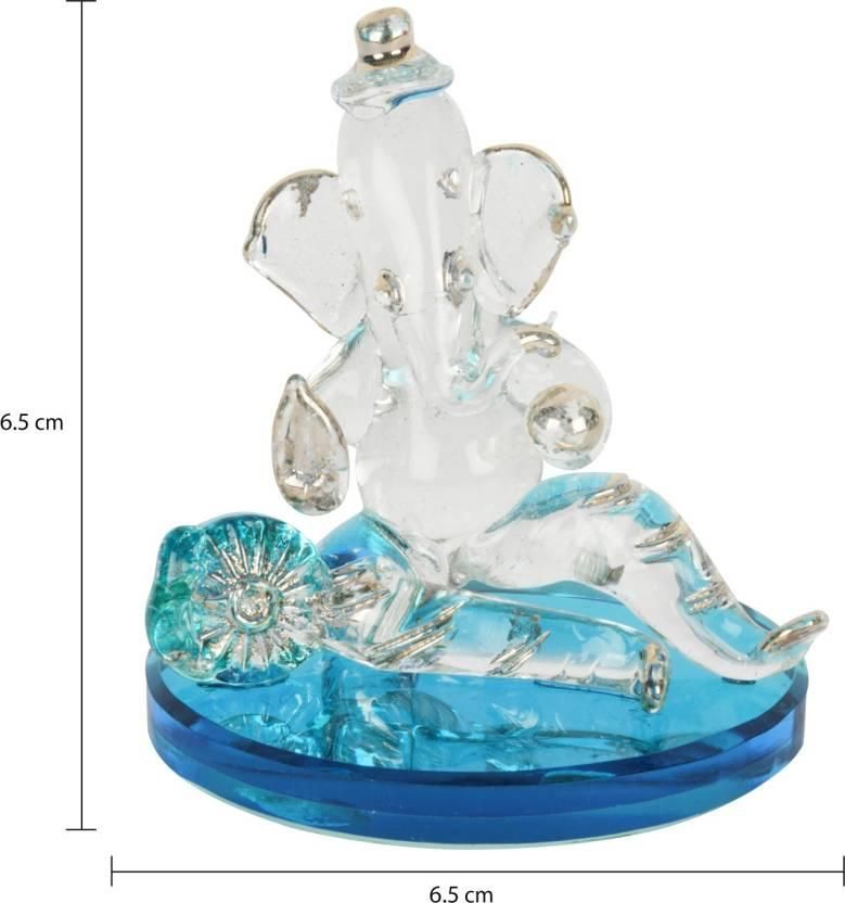 Divine Multicolor Crystal Ganpati Statue – 18 cm Decorative Piece